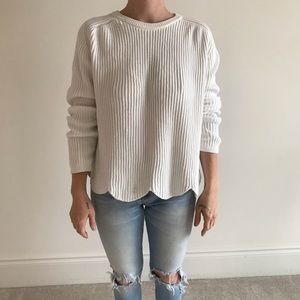 Vintage scalloped edge sweater